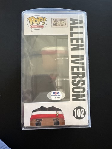 Allen Iverson inscribed signed funko pop #102 Philadelphia 76ers PSA COA - Picture 2 of 4