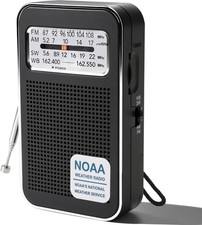 Rechargeable Emergency NOAA Weather Radio, 4 Bands AM FM SW WB Pocket Radio with
