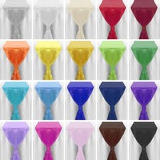 5 Satin 12" x 108" Long Wedding Dining Room Table Runners - Many Colors