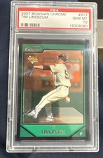 TIM LINCECUM 2007 Bowman Chrome #1 Draft Pick Rookie Card RC PSA 10 GEM Giants $