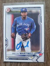 Orelvis Martinez Signed 2021 Bowman Draft Baseball Card #BP-38 Bluejays