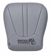 1997-2002 Ford Expedition Eddie Bauer Driver Side Bottom Leather Seat Cover Gray