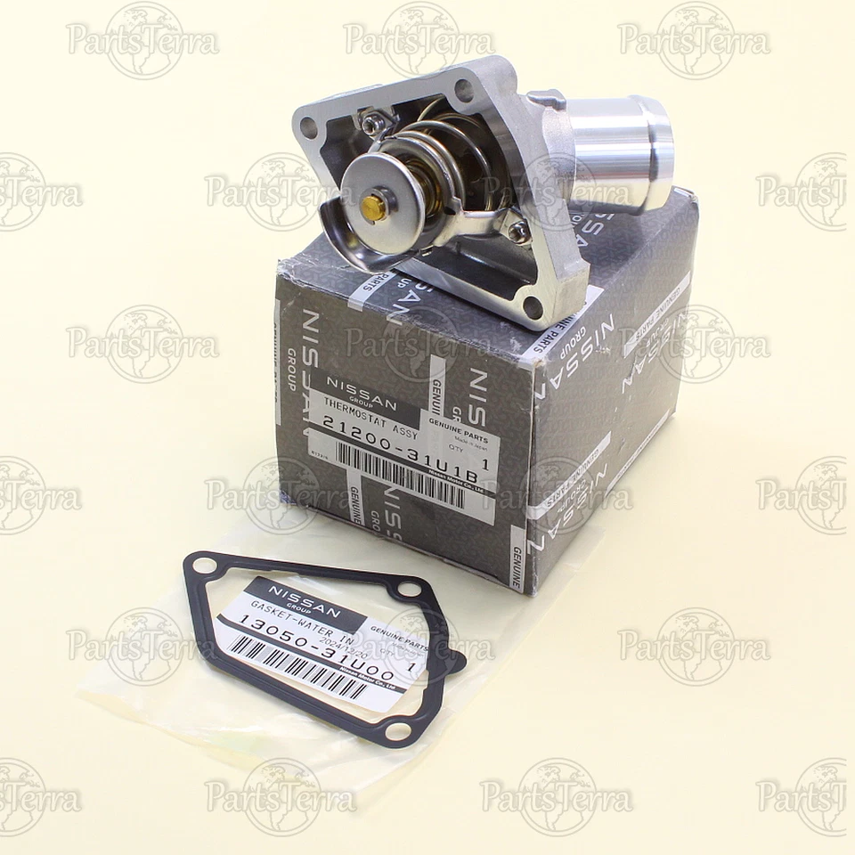 21200-31U1B / 13050-31U00 OEM Genuine Nissan Infiniti Thermostat with Gasket Set - Image 3 of 4