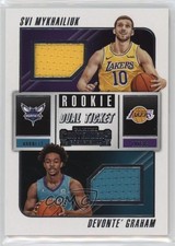 2018 Contenders Rookie Ticket Dual Swatches Svi Mykhailiuk Devonte' Graham 1a1r