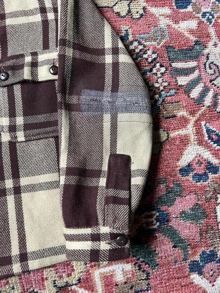 Vintage 1960s Wool Plaid Flannel - Image 3 of 4