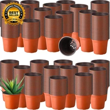 1500 Pcs Plastic Plants Nursery Pots Seed Starting and Seedling Drainage 