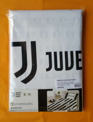 COMPLETO LENZUOLA JUVE JUVENTUS UFFICIALE NUOVO LOGO SINGOLO