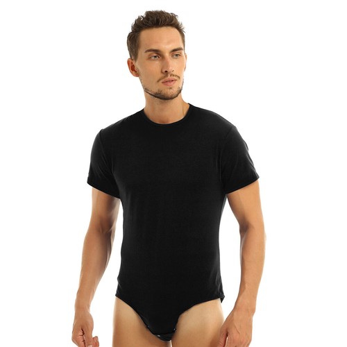 Camicia uomo sottomaglie body bottoni a pressione all'uncinetto pezzo unico body sexy - Foto 4 di 68