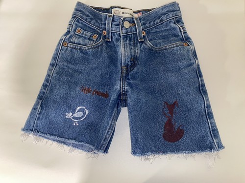 Levi’s 550 Denim Shorts Girls Size 8 Slim DIY - Picture 2 of 6