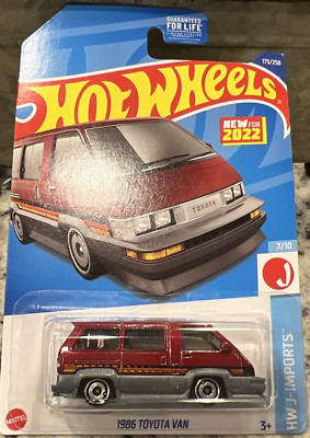 Hot Wheels - 1986 Toyota Van - Rouge - Short Card 1:64 - Hw J-Imports 2023 - 74299057854 Hot Wheels - 1986 Toyota Van - Rouge - Short Card 1:64 - Hw J-Imports 2023 - 74299057854