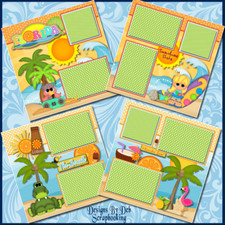 FLORIDA Premade Scrapbook Pages paper printed layout DBDS