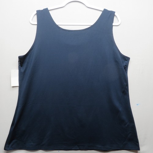 Van Heusen Navy Blue Solid Stretch Women's Tank Top Size XXL NWT - Picture 4 of 8