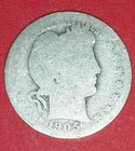 1905 Philadelphia Mint Silver Barber Quarter  ID #77A-10