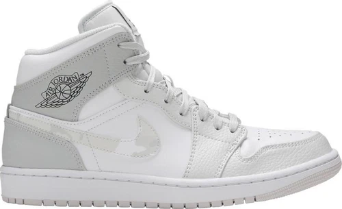 Jordan 1 Mid Swoosh Logo - Grey Camo