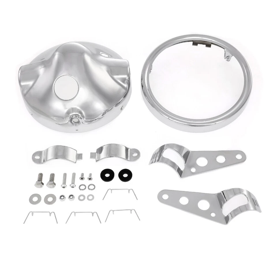 7" LED Headlight Hi/Lo + Housing Bucket For Harley Softail Springer EFI FXSTSI - Image 4 of 4