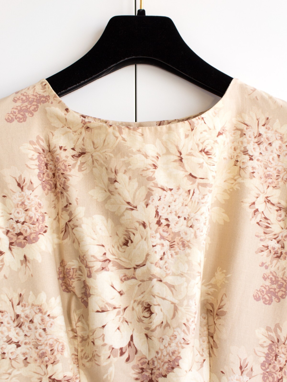 Ulyana Sergeenko Custom Made Beige Pink Floral Pr… - image 4