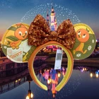 DisneyParks Flower&Garden Sequin Bow/Orange Bird Ears Headband XMAS