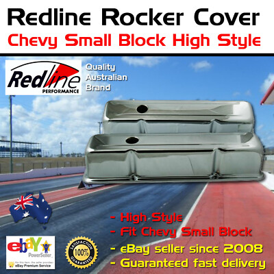 New Redline Chrome Tall Rocker Cover Chev Small Block High Style | eBay