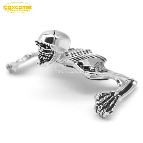 Skeleton Ornament 4-1/2" Spotlamp or 5-3/4" Headlamp For Harley Dyna Cafe Racer - Picture 4 of 8