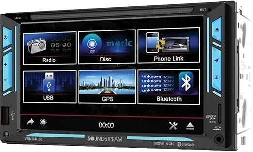 Soundstream VRN-64HBL - 6.2 Inch Navigation Bluetooth Double Din Car Stereo - Image 3 of 4
