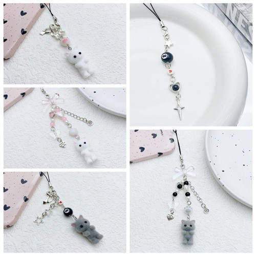 Phone Strap 3D Kitten Mobile Phone Chain Cat Cell Phone Charm Female Lady Girl - 第 3/17 張圖片