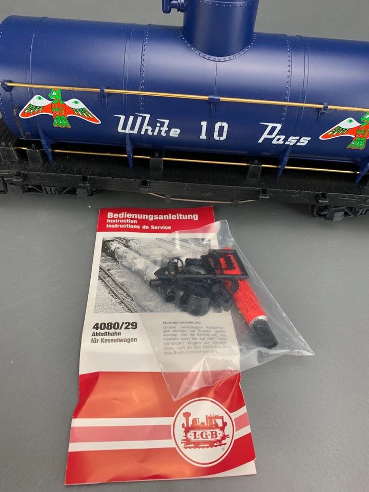 G Scale LGB 4080-W 01 White Pass & Yukon Single Dome Tank Car G0919 - Image 2 of 4