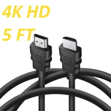 4K High Speed HDMI Cables 5ft with Ethernet Connection 1.4V