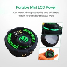 New Round Tattoo Power LCD Dual Mini Tattoo Machine Gun Power Supply Accessories