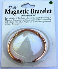 Magnetic Bracelet - Shiny Coppertone, Ladies, V-Point Design - NEW