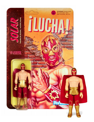 Super7 Solar in Wrestling Costume Legends of Lucha Libre ReAction 3.75'' Fig MOC