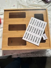 Spaceaid Bag Storage Organizer for Kitchen Drawer, Bamboo Organizer, Compatible 