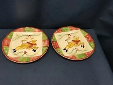 1996 The Cellar "LOG CABIN" Dessert/Salad Plates Set/2 by Federated Dept. Stores