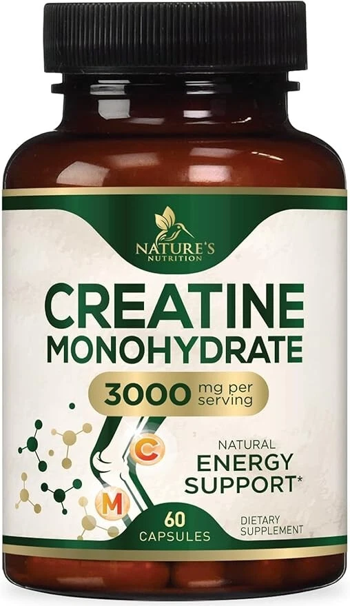 Creatine Monohydrate Capsules 3000mg – Best Micronized Creatine Powder - Support - Image 2 of 4