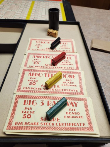 De colección Milton Bradley 1937 The Big Board Game BOLSA DE VALORES Banqueros COMPLETO - Imagen 11 de 15