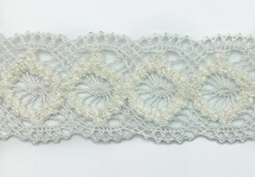 TRIMPLACE White 1-3/4 Inch Chenille Cluny Galloon - 10 Yards - Picture 1 of 1