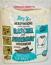 Thermal Underwear Shirt Size Medium 10 - 12 Boy's Raschel Vintage