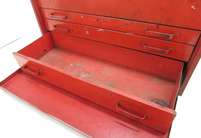 VINTAGE SNAP ON TOOLS 3-DRAWER FLIP TOP DROP DOWN FRONT TOOL BOX