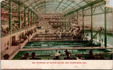 Interior of Sutro Baths San Francisco California Vintage Postcard spc8
