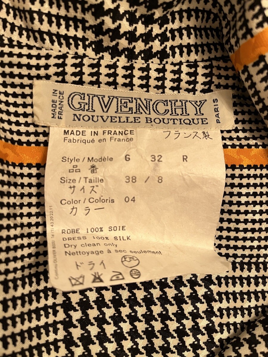 GIVENCHY NOUVELLE BOUTIQUE vintage silk dress~ Made in France 