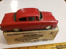 Original SSS TINY GIANT SERIES OPEL Olympia REKORD TIN FRICTION CAR JAPAN, W BOX