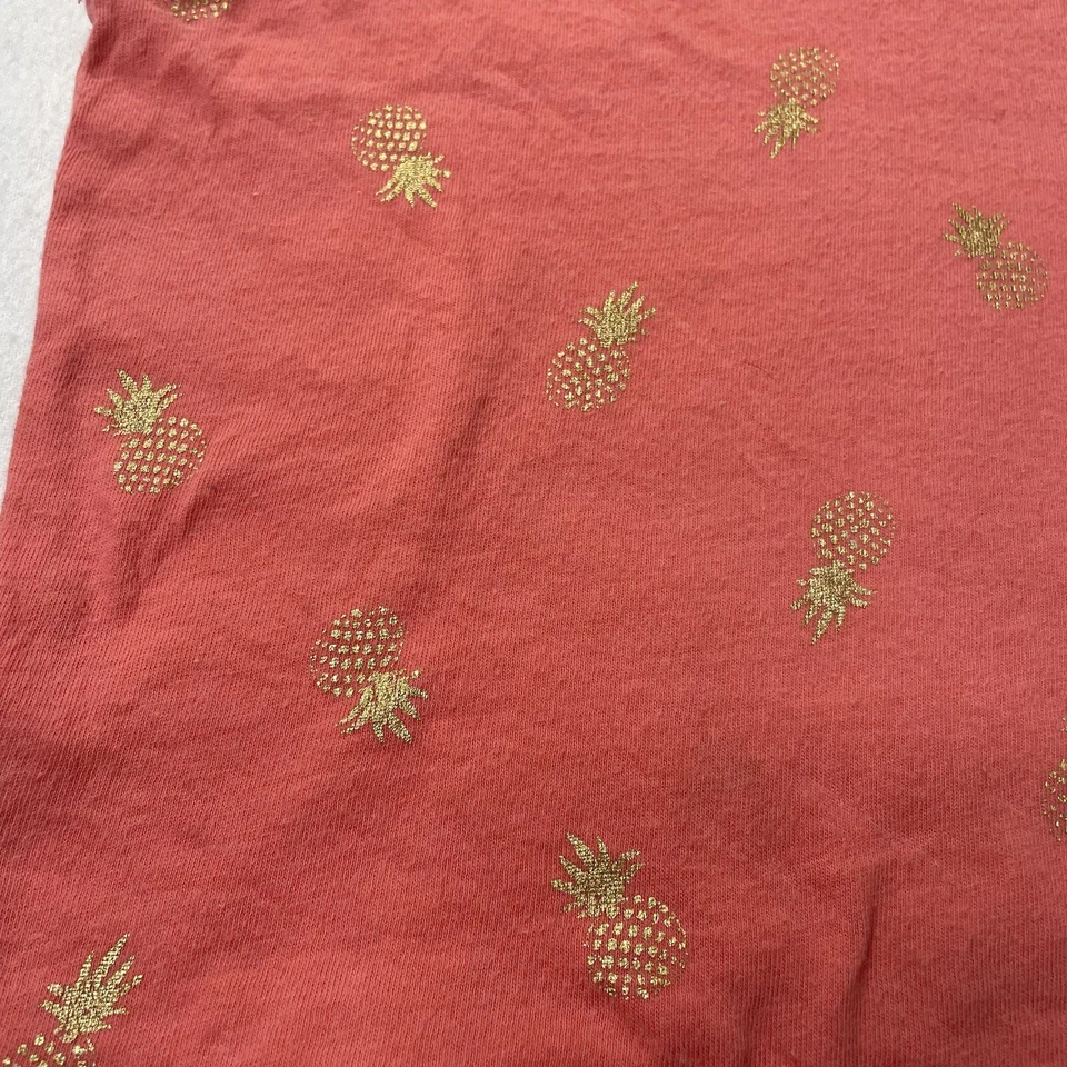 Conjunto de Camisa e Shorts Jeans Cortado Old Navy Meninas Laranja Abacaxi Tamanho 4T - Imagem 4 de 4