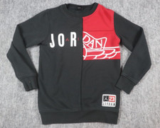 Air Jordan Sweater Boys Medium Black Pullover Long Sleeve Image Cotton Blended