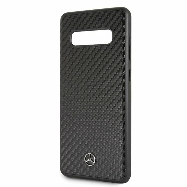 Capa dura carbono preta logotipo Mercedes-Benz Galaxy S10+ Plus DYNAMIC LINE - Imagem 3 de 4