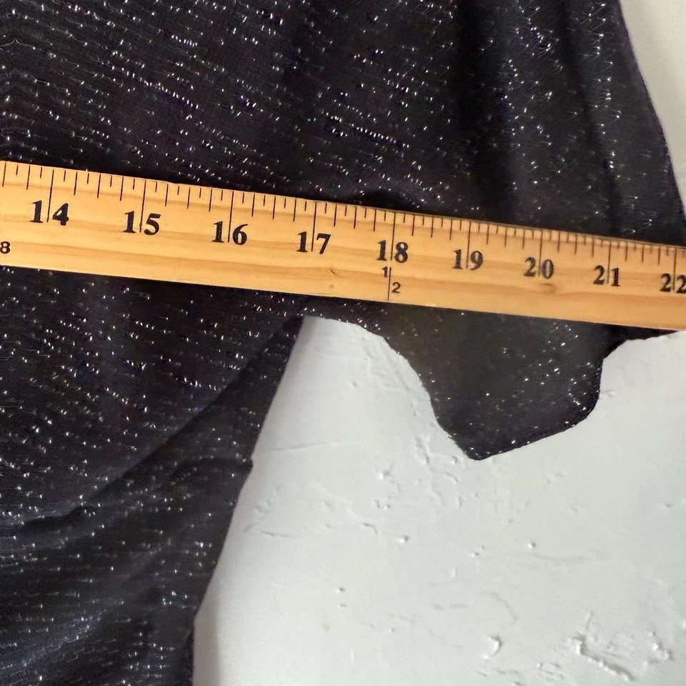 Top AB Studio Y2k Negro Brillante Dolman Manga Cintura Ceñida L Cachicho Grunge Foto 4 de 4