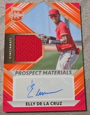 ELLY DE LA CRUZ 2022 Elite Extra Prospect RPA Rookie Patch Auto PMS-EC /199 Reds