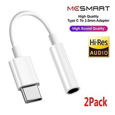 2Pack Type C to 3.5mm Aux Jack Headphone Adapter fit Google Pixel 9 8 7 Pro 7a