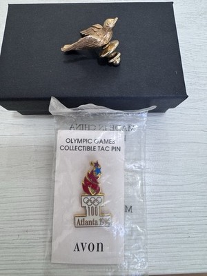 Vtg Avon 1996 100 Year Olympic Games Atlanta Collectible Olympic Pin Torch+Dove