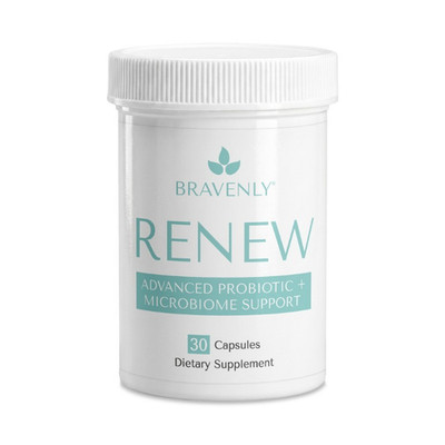 Bravenly Renew Advanced Probiotic + Microbiome Digestive Support 30 Capsules