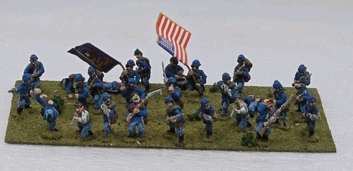 American Civil War Union Infantry Regiment 27 Figures 2 Flags 25mm