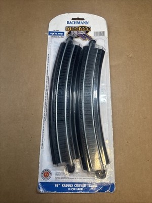 BACHMANN E-Z TRACK HO 18'' RADIUS CURVES 4pcs steel alloy roadbed BAC44401 NEW